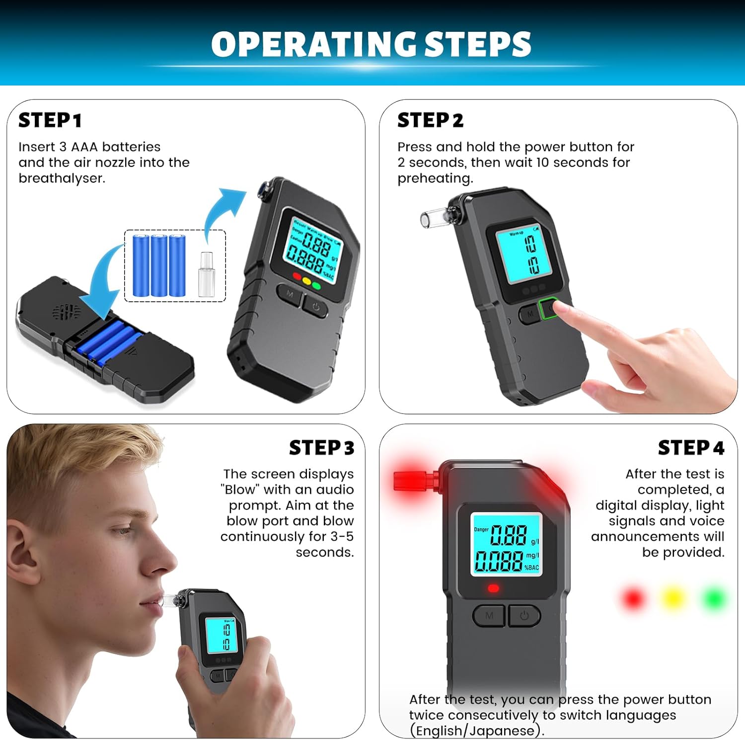 Detalle de TORVEX Breathalyser 20 mouthpieces kit