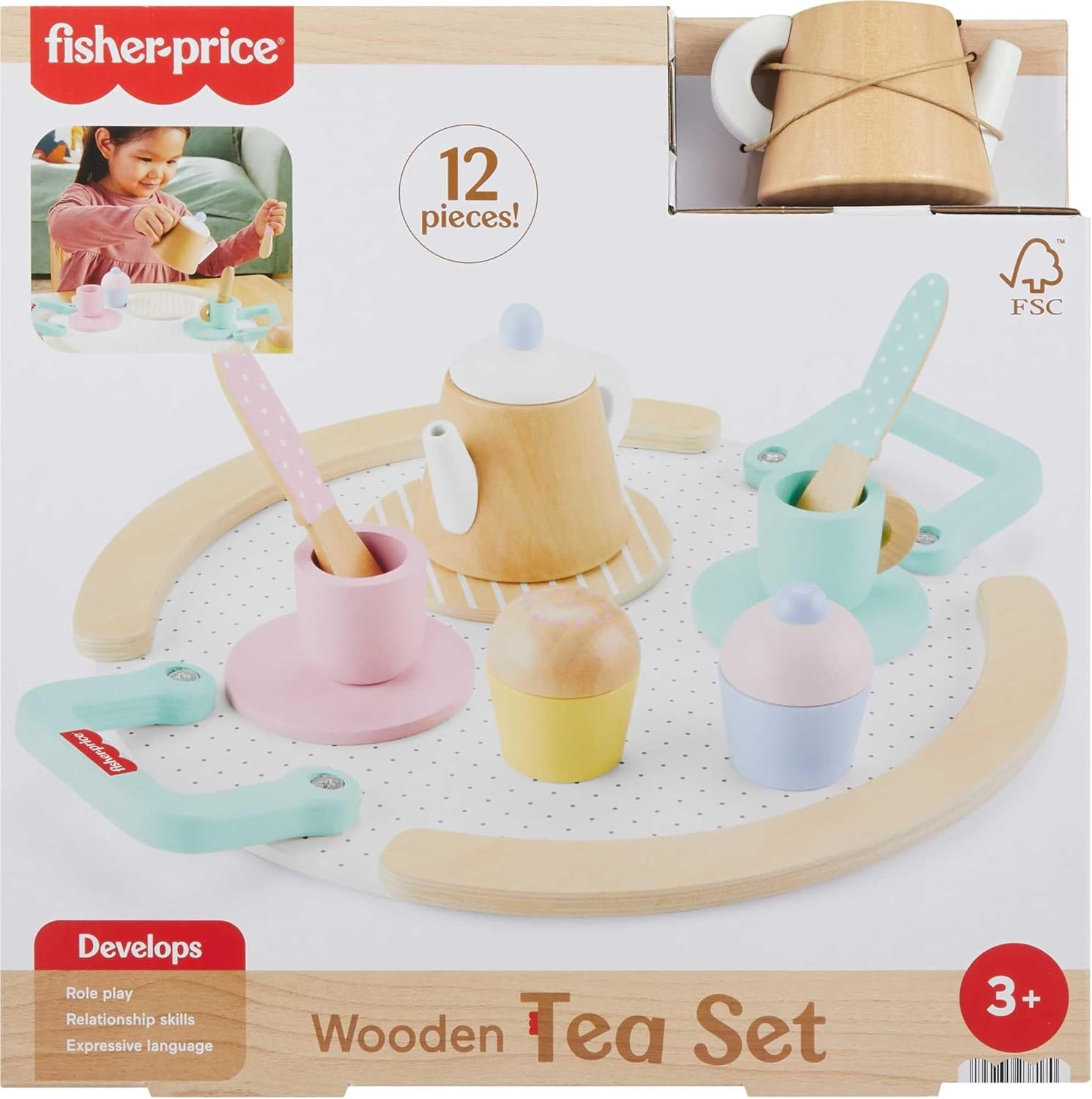 Thumbnail 6 de Fisher-Price Set in legno Cuciniamo Insieme – Playset cucina in legno, 19 pezzi