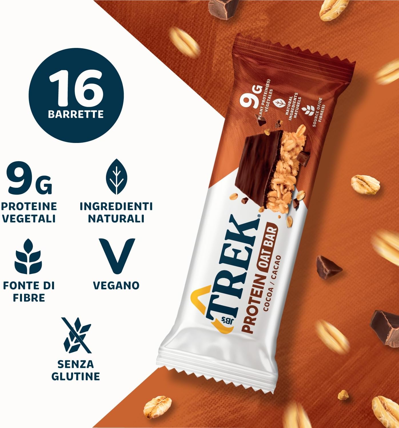 Detalle 2 de JB's TREK Barretta Proteica di Avena 50g 🍫