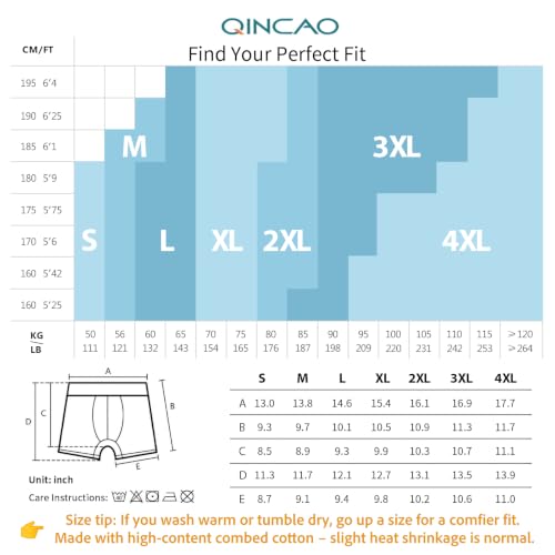 Thumbnail 5 de QINCAO Mens Boxers 6 Pack – Logo-Free, Soft Cotton, Breathable