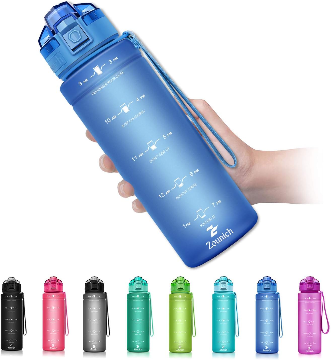 Thumbnail 6 de ZOUNICH Trinkflasche Kinder Auslaufsichere Tritan-Kinderflasche 1L/700ml/500ml – BPA-frei, Spülmaschinenfest, mit Fruchtbehälter