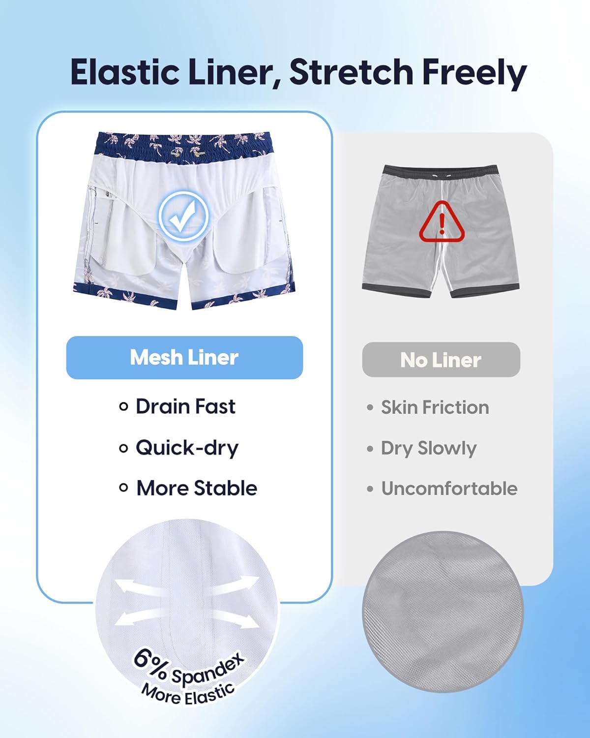 Thumbnail 2 de maamgic Mens Swim Trunks 5 Inch with Mesh Lining — Quick-Dry Beach Shorts for Swimming and Vacation Vibes