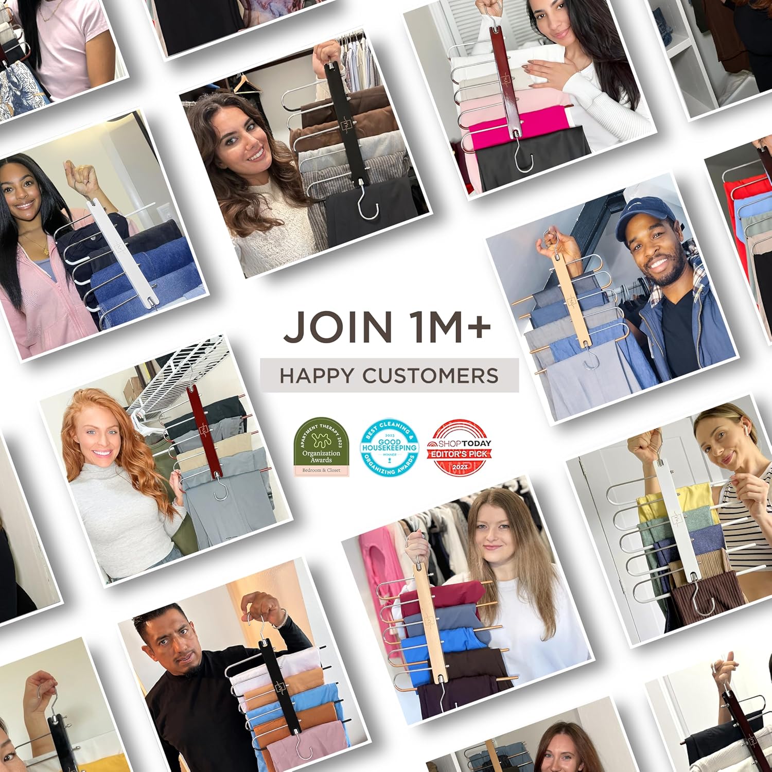 Thumbnail 5 de MORALVE 2‑pack beechwood trouser hangers