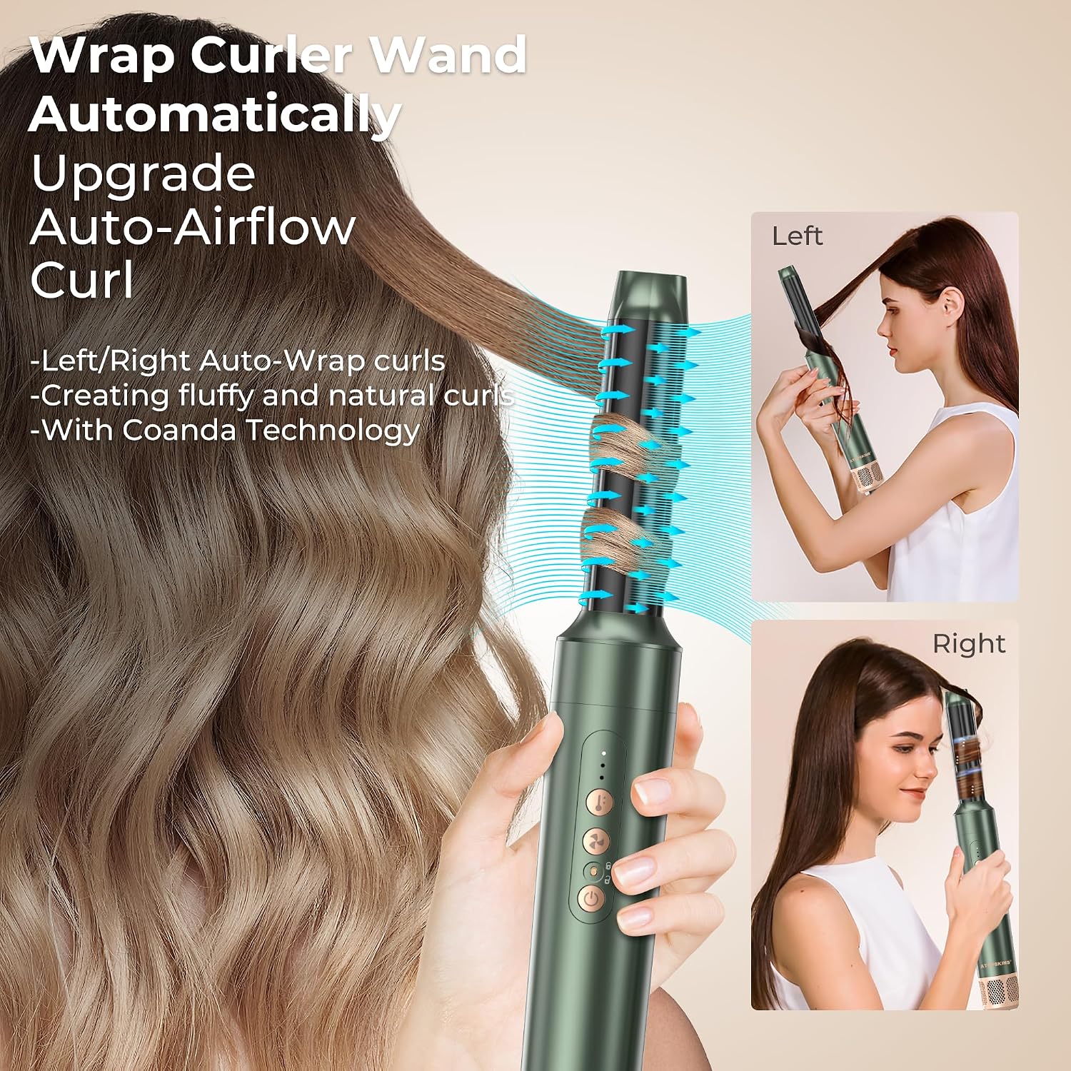 Thumbnail 4 de Atopskins 7-in-1 Airstyler Pro – Warmluftbürste Set mit Diffusor, Glätteisen & Lockenaufsatz