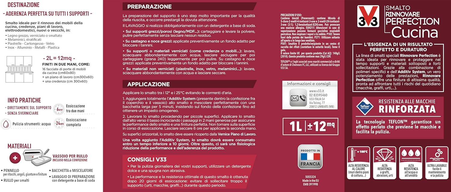 Detalle de V33 Smalto Rinnovare Cucina 0,75 L grigio