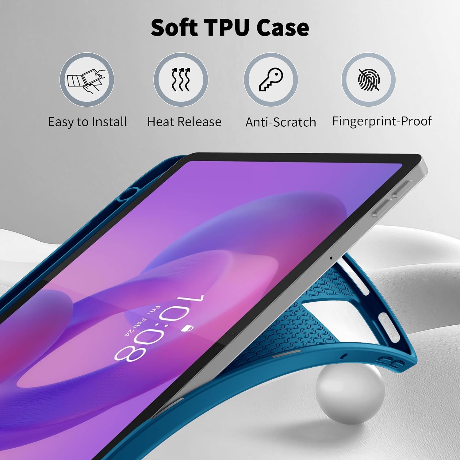 Thumbnail 4 de EasyAcc Custodia per Lenovo Idea Tab 11" (2025) TB-336ZU/TB-336FU in PU pelle, Blu Pavone