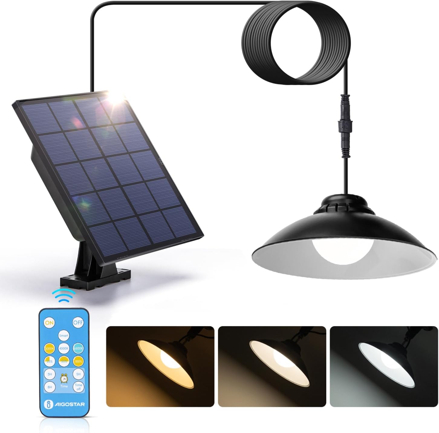 Detalle de Aigostar Luz Solar Exterior 50W 500LM