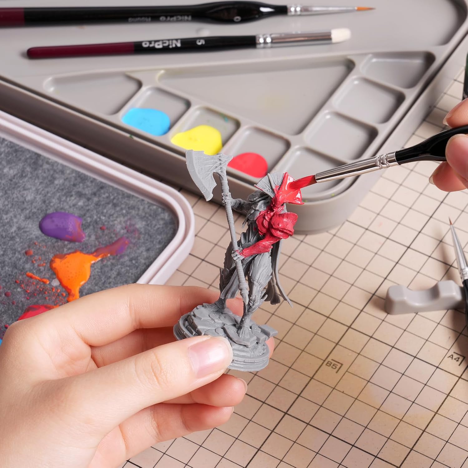 Thumbnail 6 de Nicpro Stay Wet Palette for Acrylic Miniature Painting Kit