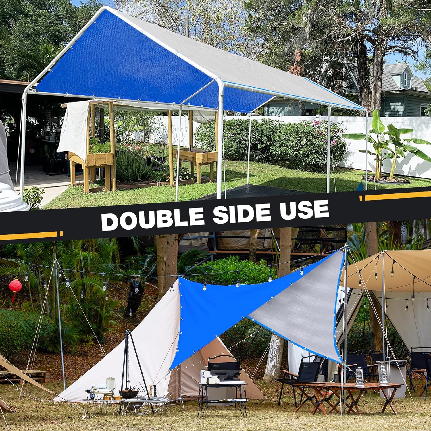 Thumbnail 2 de Winpull Tarp 20x30 Feet 14 Mil Heavy Duty Waterproof Tarp — Blue