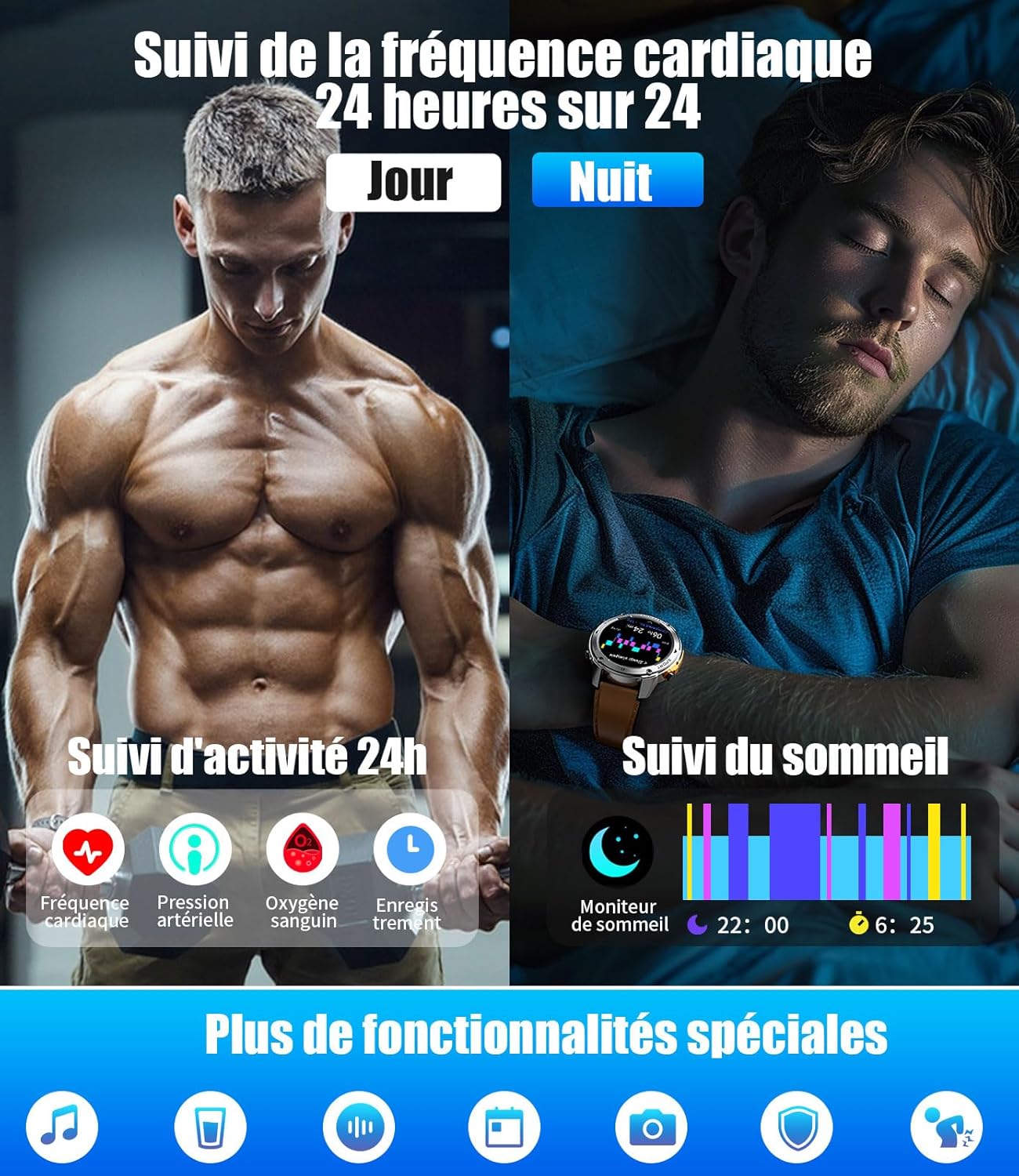 Thumbnail 5 de LIGE GPS Montre Connectée 1,43"