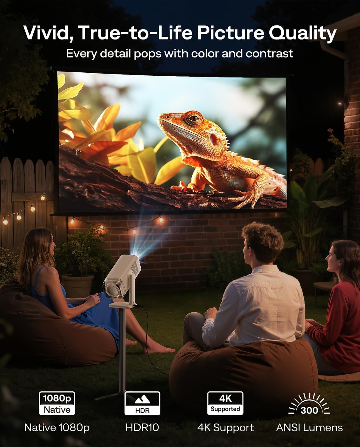 Detalle 2 de Aurzen BOOM Air portable projector 1080P