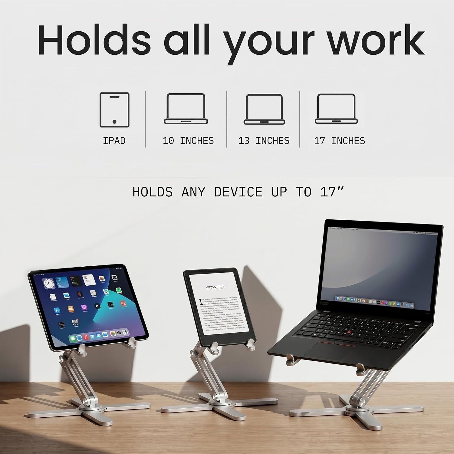 Thumbnail 6 de STXND Model-X 2.0 Adjustable Laptop Stand, 360° Swivel, Foldable Aluminum