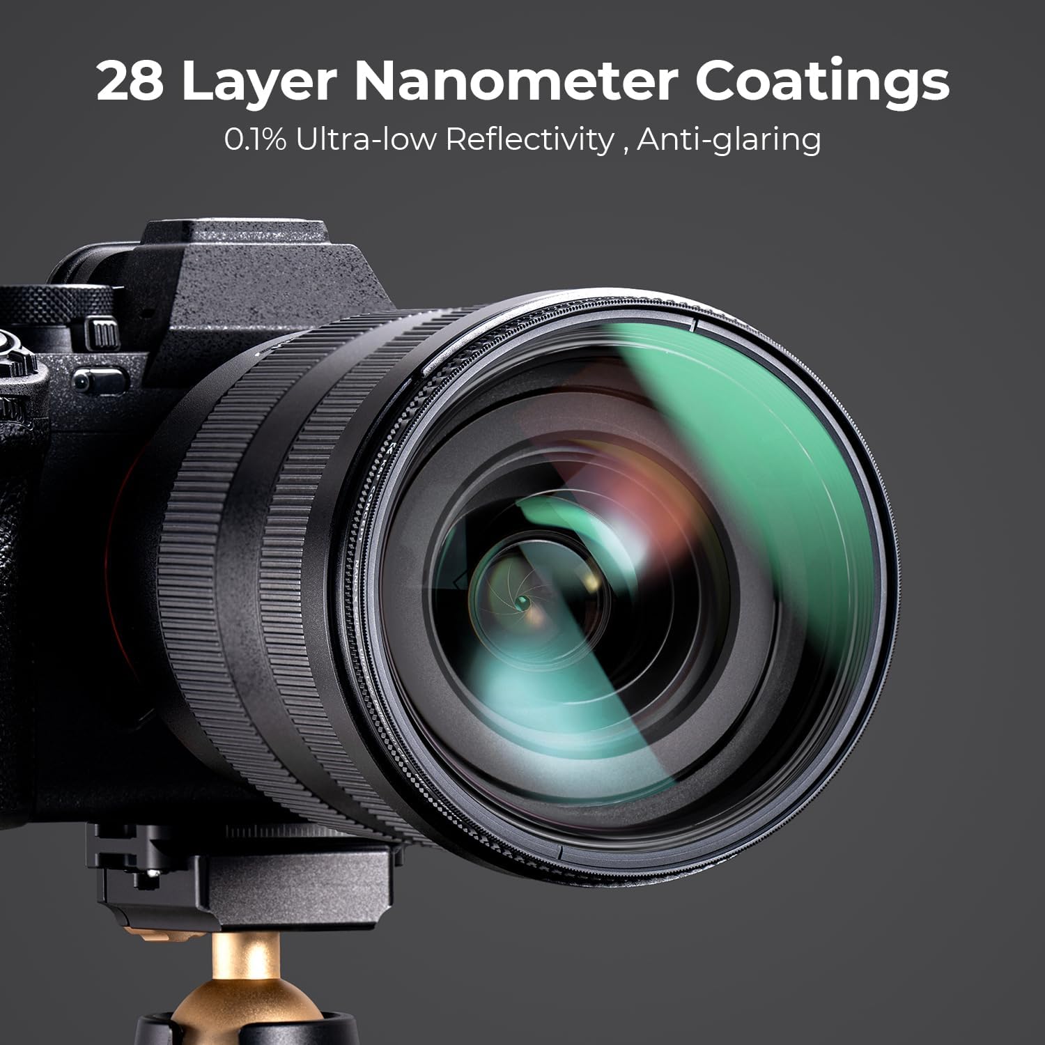 Detalle de K&F CONCEPT 46mm Polarising Filter (CPL) Nano-X Series — Ultra Low Reflection for clearer colour