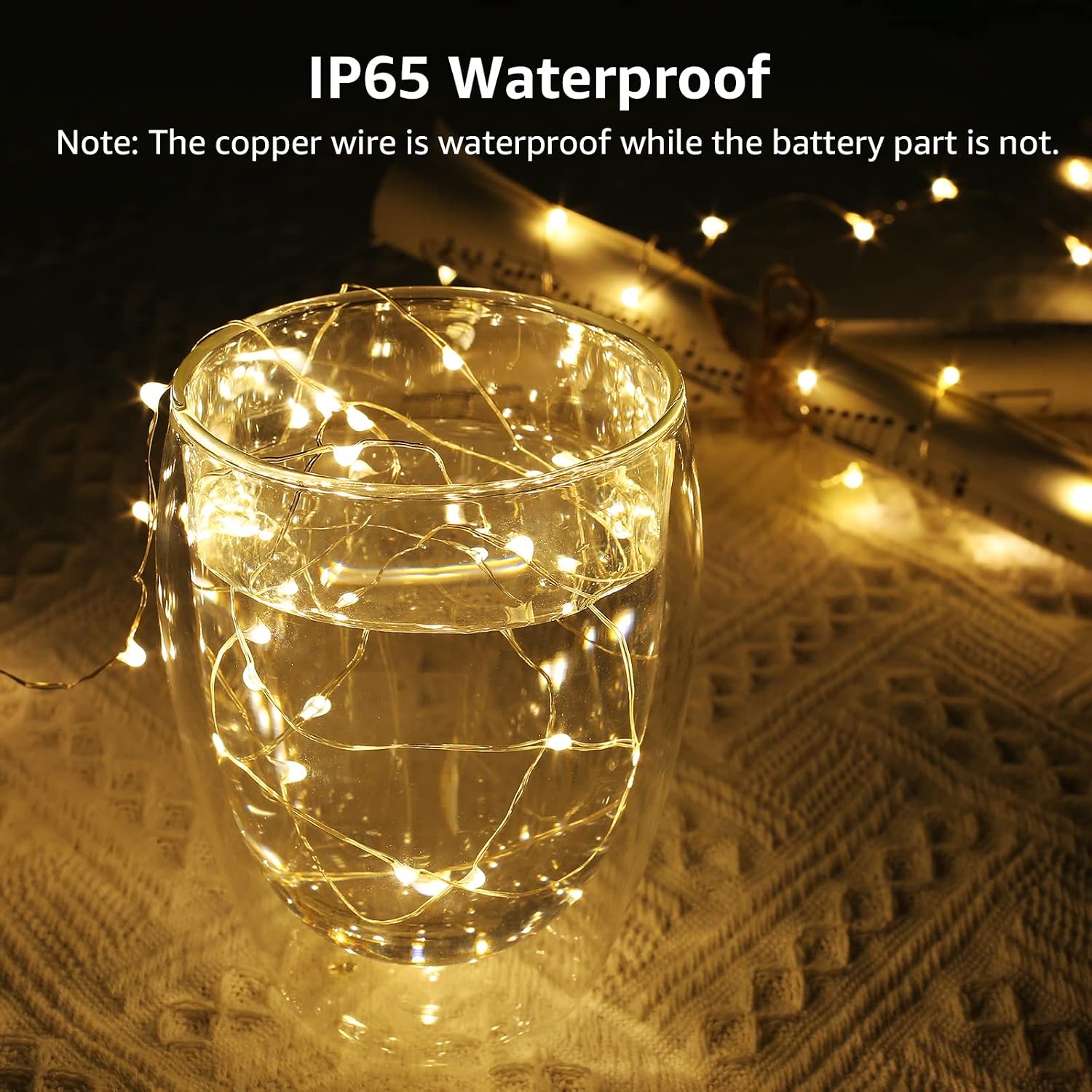 Detalle de LE Battery Fairy Lights – 1m 20 warm white LEDs (pack of 8) on CR2032 for mini displays
