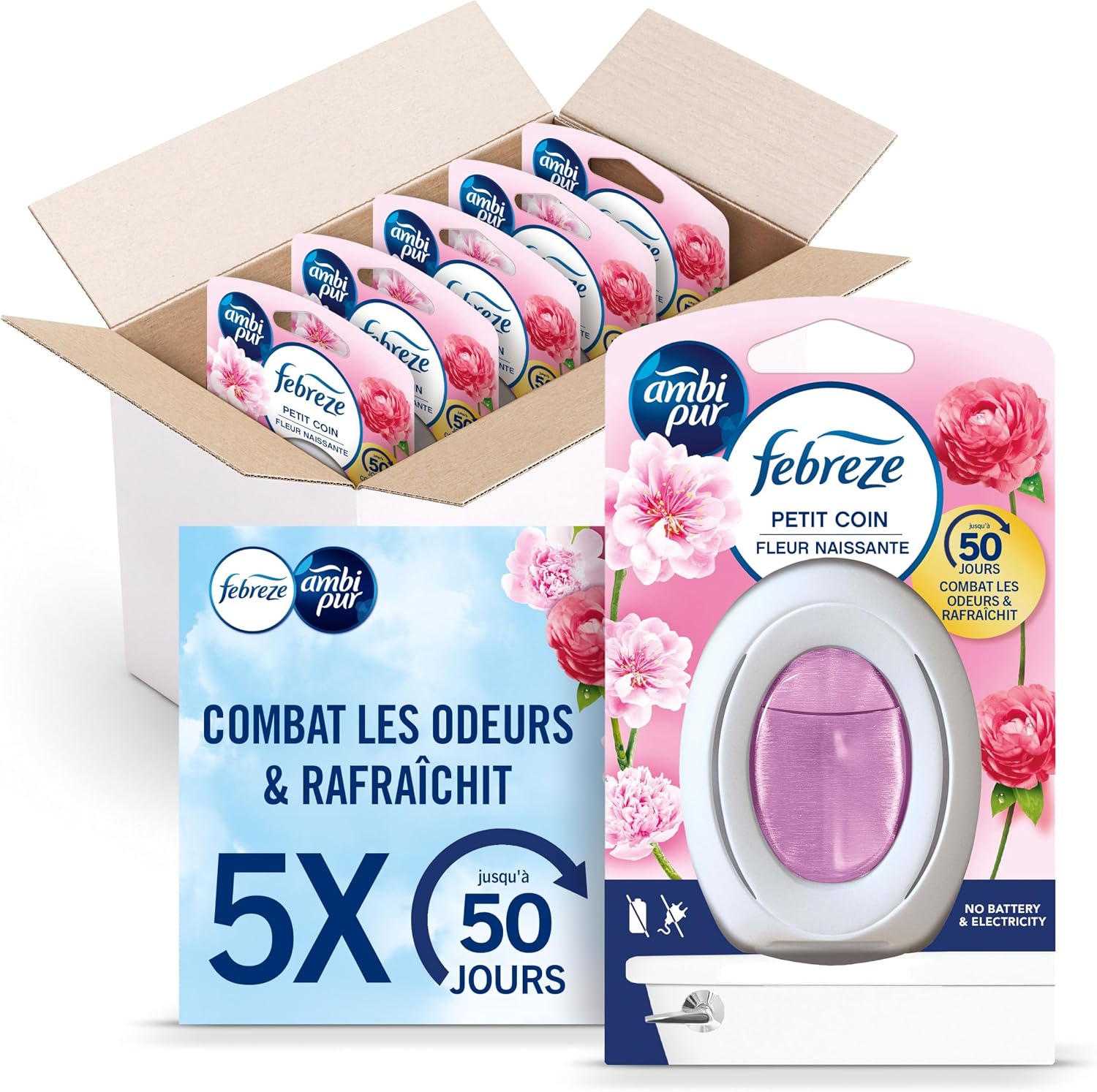 Febreze Petit Coin désodorisant WC 7,5 ml x5 — 50 jours