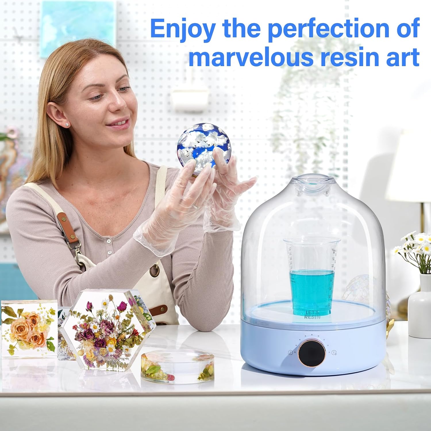 Detalle 2 de LET'S RESIN Airzero Resin Bubble Remover with Digital Display and Timer