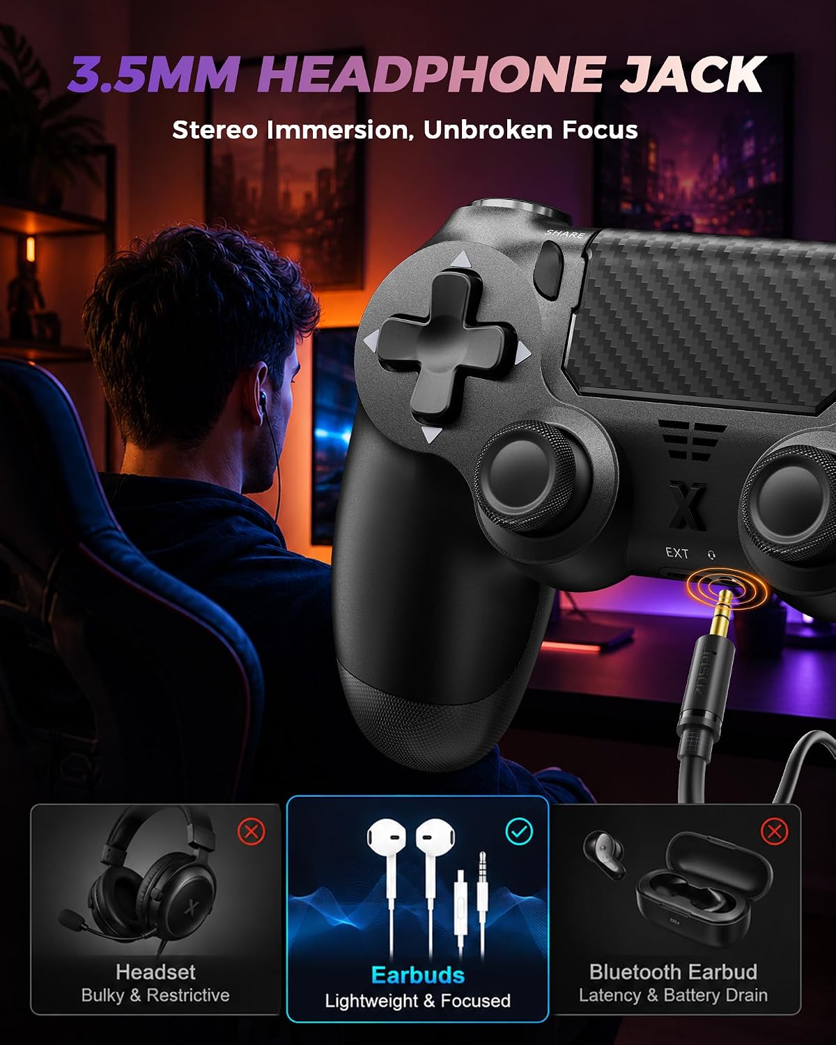 Thumbnail 5 de Suoxiom Wireless Controller P4 – Bluetooth Gamepad