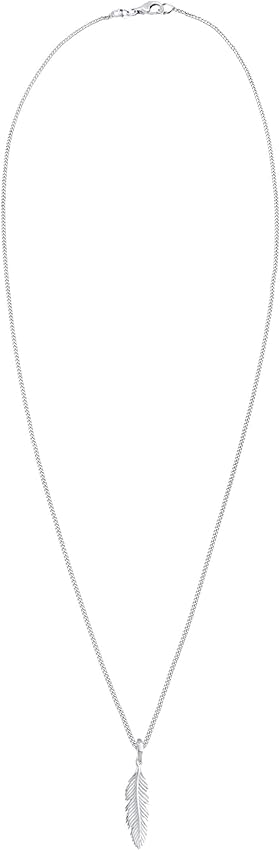 Detalle de Elli Collar Mujer Colgante Pluma Juguetón Plata 925
