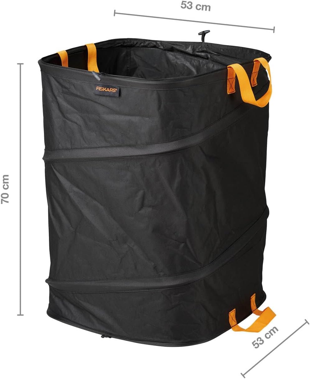 Detalle de Fiskars Ergo PopUp 1028372 trädgårdssäck, 175 liter, hopfällbar