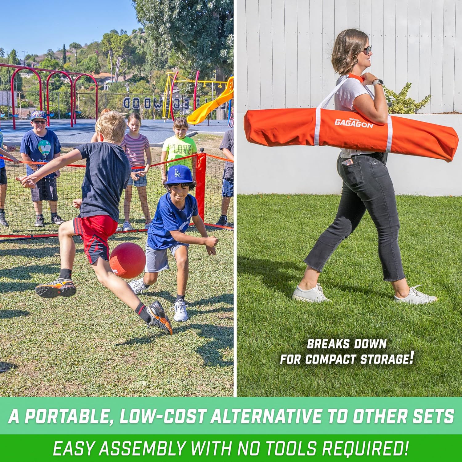 Detalle de GoSports Gaga Ball Pit (10 ft, 15 ft or 20 ft) – Portable Indoor/Outdoor Gagagon Arena