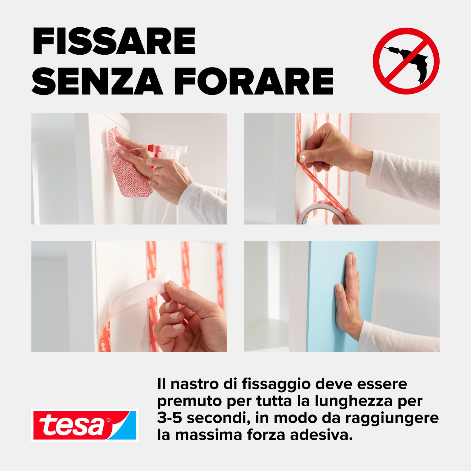 Detalle 2 de tesa Powerbond Ultra Strong — Nastro biadesivo extra forte, confezione da 2 (1,5 m x 19 mm)