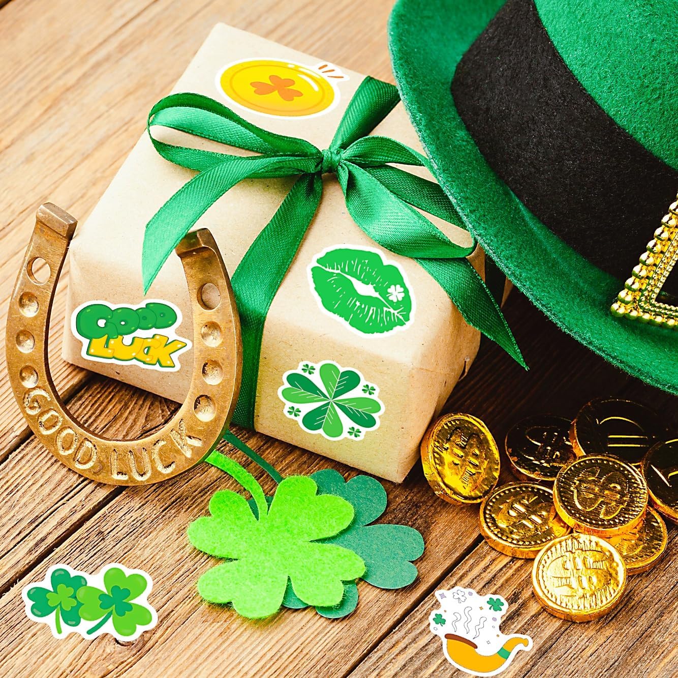 Thumbnail 6 de 300PCS St. Patrick’s Day Stickers for Kids — Waterproof Vinyl Irish Shamrock Stickers (PVC) for Water Bottles, Laptops & Crafts