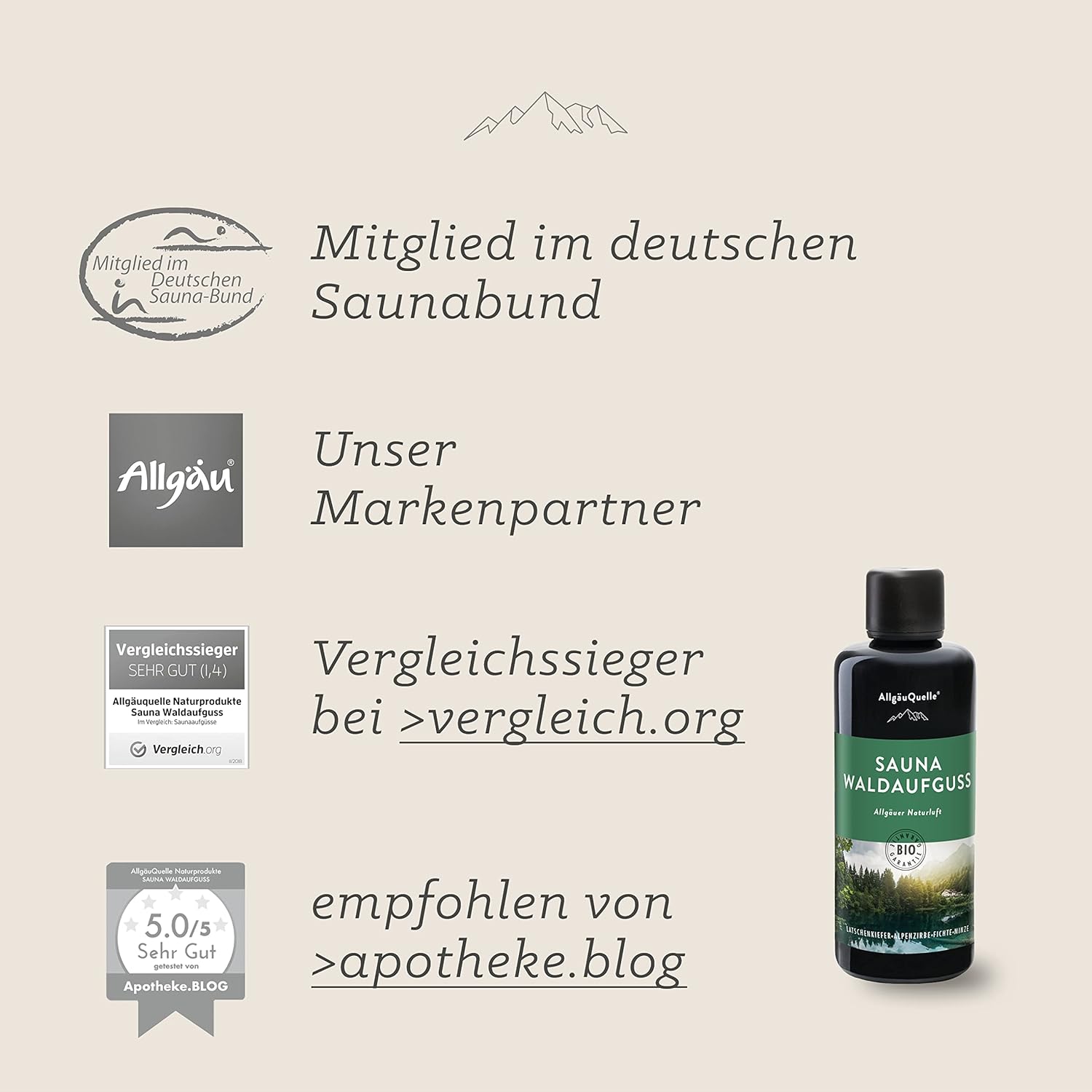 Detalle de AllgäuQuelle Saunaaufguss 100 ml