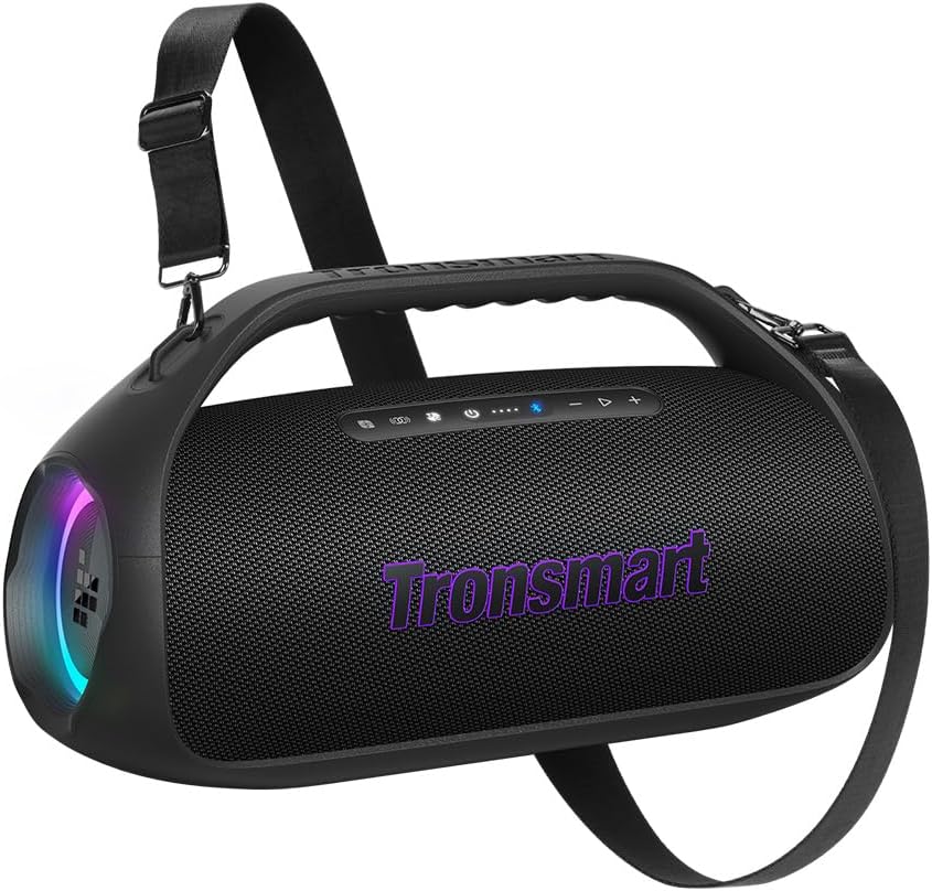 Detalle de Tronsmart Bang 2: Altoparlante Bluetooth 90 W con illuminazione RGB, autonomia 26 h e design portatile per outdoor