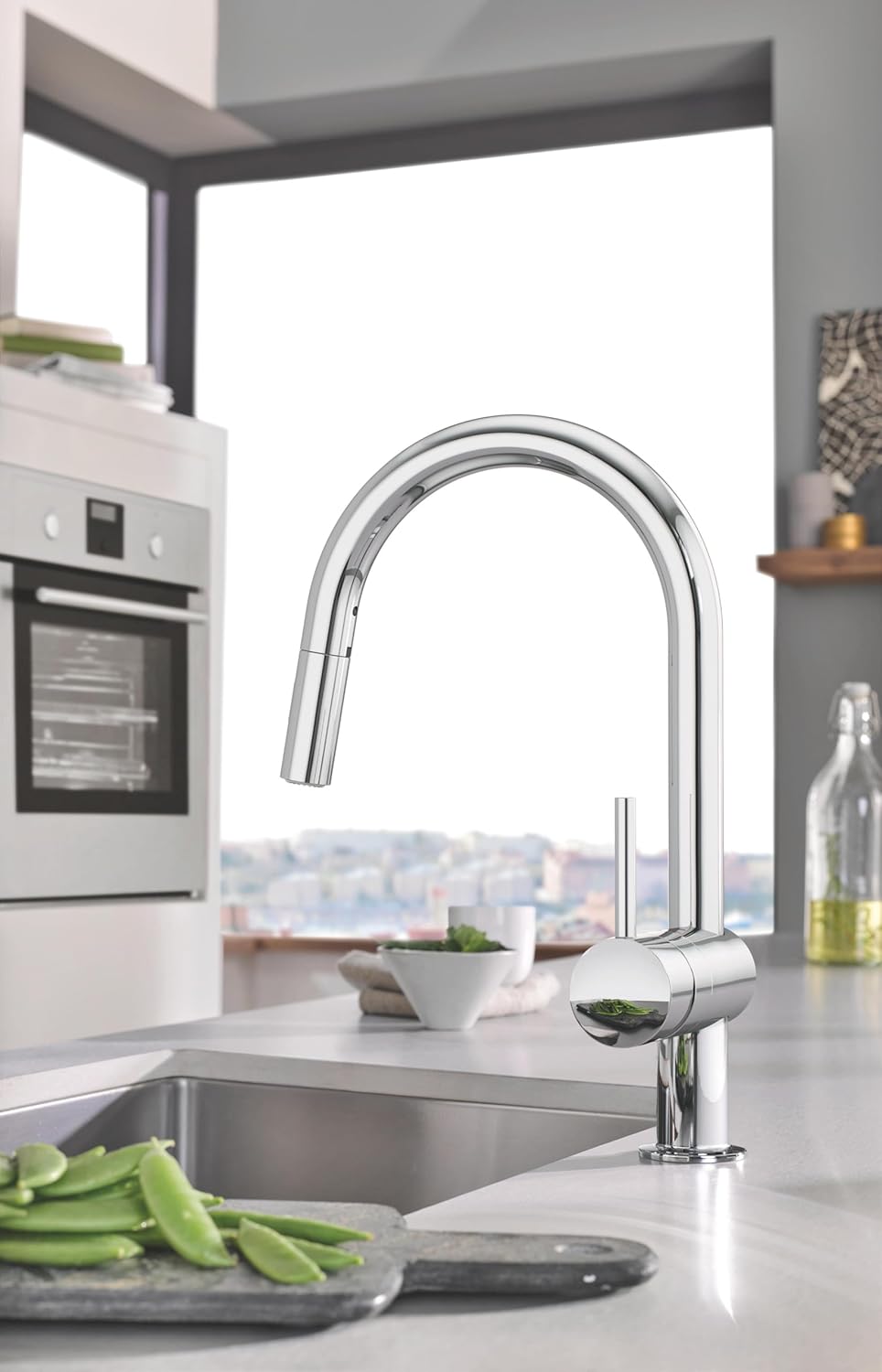 Thumbnail 1 de GROHE Rubinetto Miscelatore Monocomando per Lavello 32321002 – Grigio (Cromo)