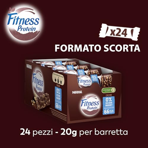 Detalle de FITNESS Protein Barrette Cereali Integrali al Cacao – 24x20 g