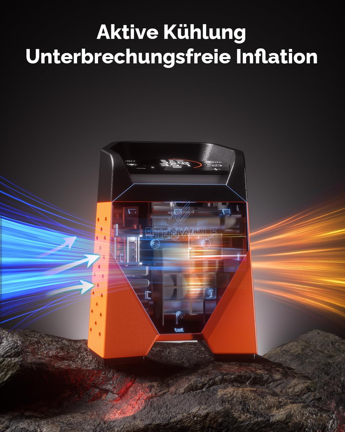 Detalle 2 de ETENWOLF ZEPHYR S3 7800 mAh Luftkompressor