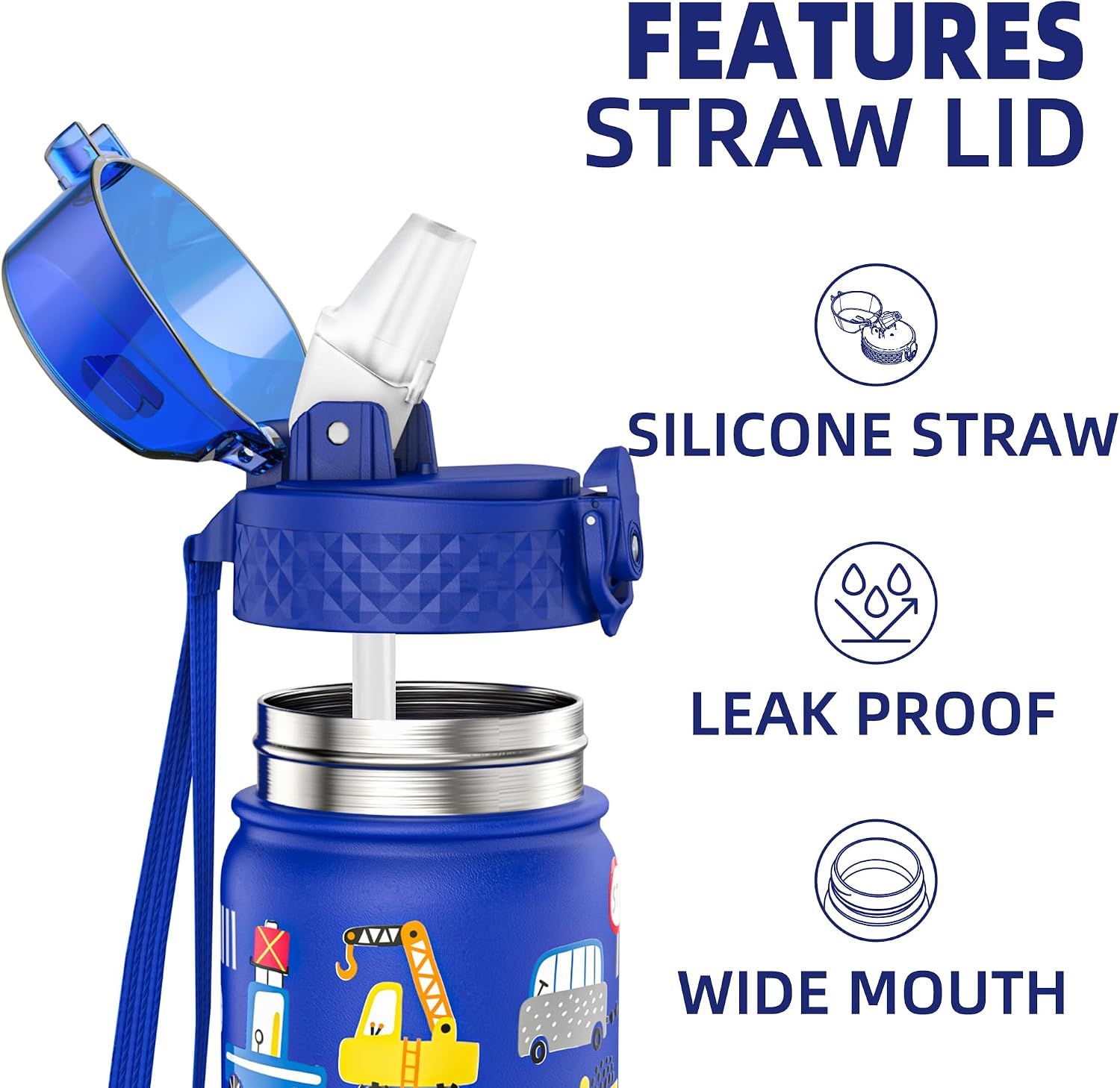 Detalle 2 de GOPPUS 420ml kids insulated water bottle