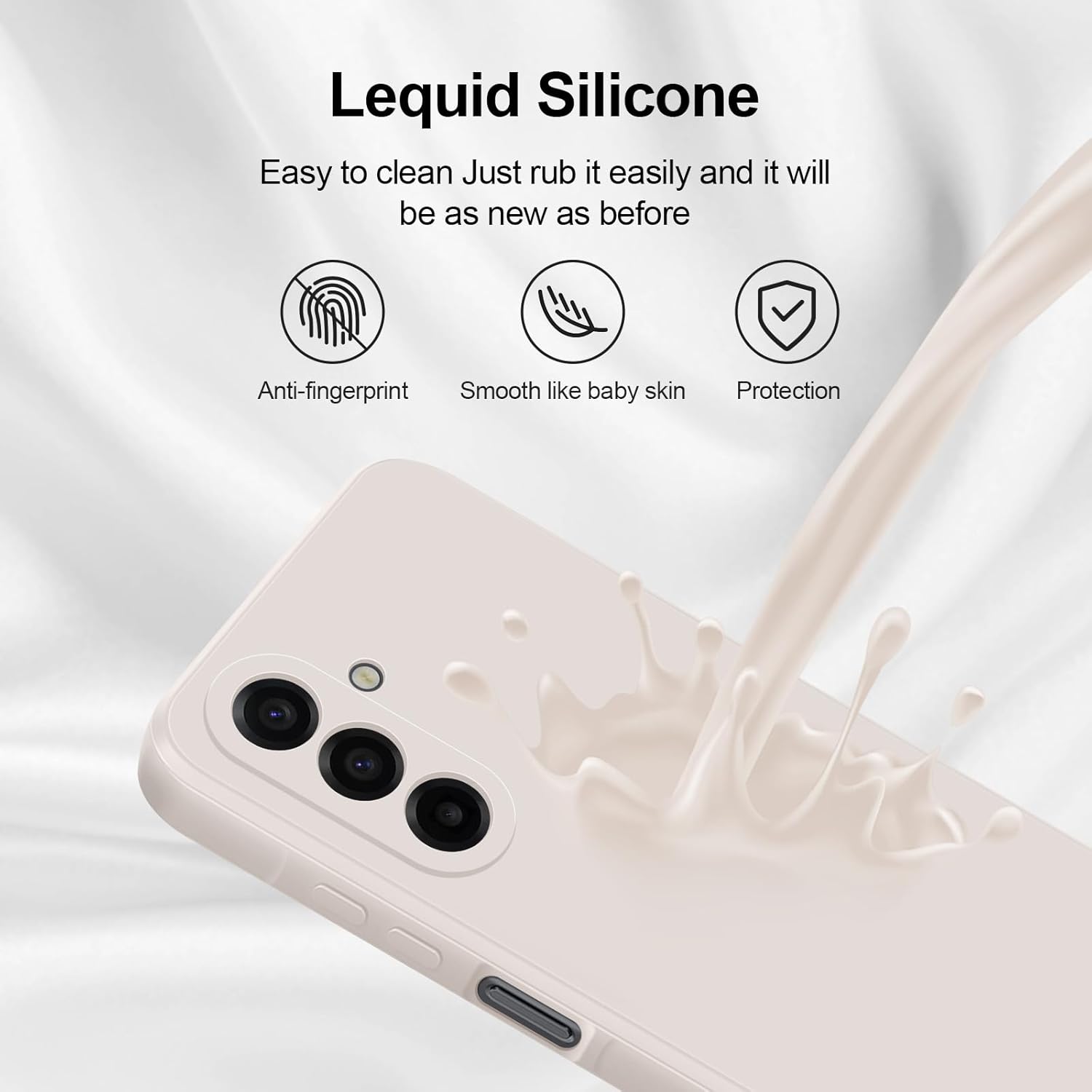 Thumbnail 3 de GiiYoon Case for Samsung Galaxy A17 5G – Silky-Soft, Full-Body TPU Silicone Case with Microfibre Lining