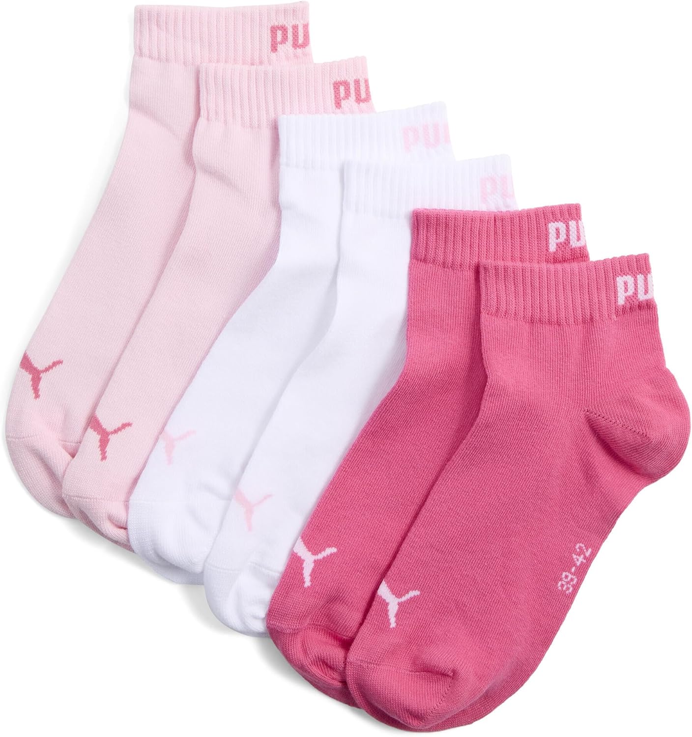 Detalle de Puma Sneakersocken Pacco da 3 Paia, Azzurro/Bianco/Blu Marino – Comfort e Stile Unisex