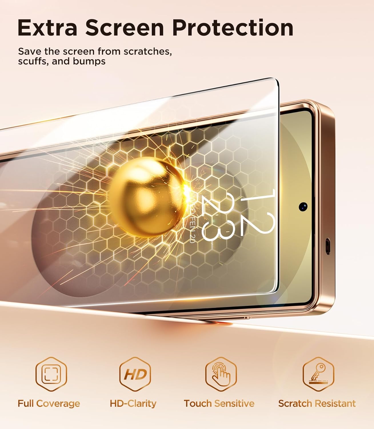 Thumbnail 4 de Magnetic Case for Samsung Galaxy S25 Ultra (Rose Gold/Clear) with Screen Protector & Full Camera Protection