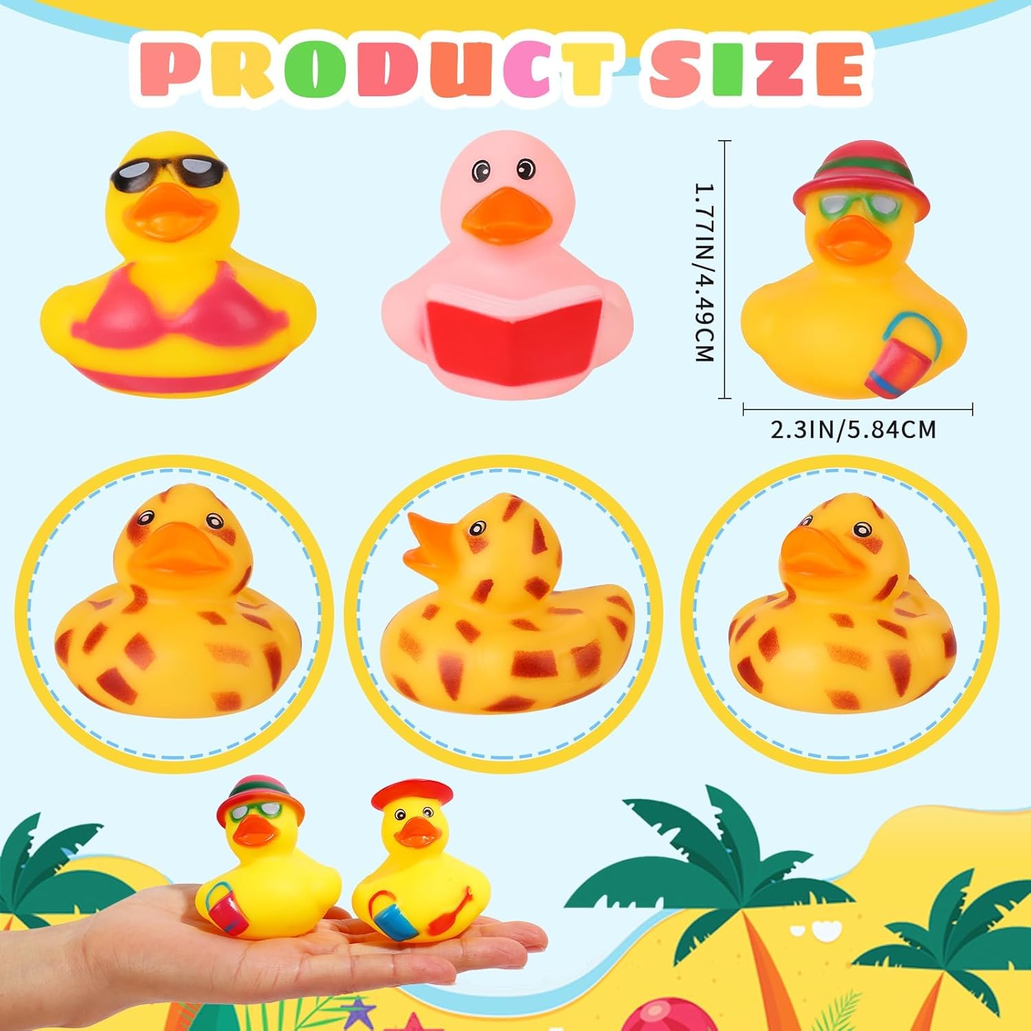 Thumbnail 1 de SCIONE 24er Badeenten-Set aus Gummi – Quietscheenten für Badewanne, Poolparty und Strand