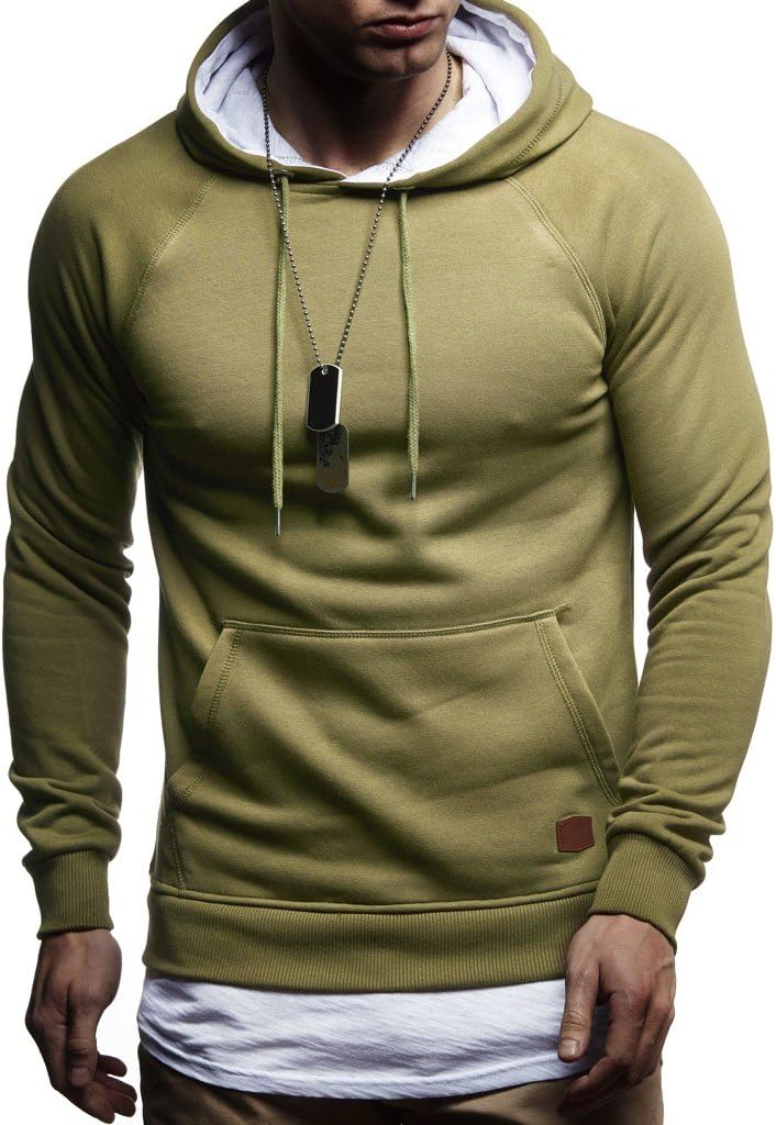 Thumbnail 1 de Leif Nelson LN8125 Sweat-shirt à capuche pour homme – Coupe ajustée, style moderne