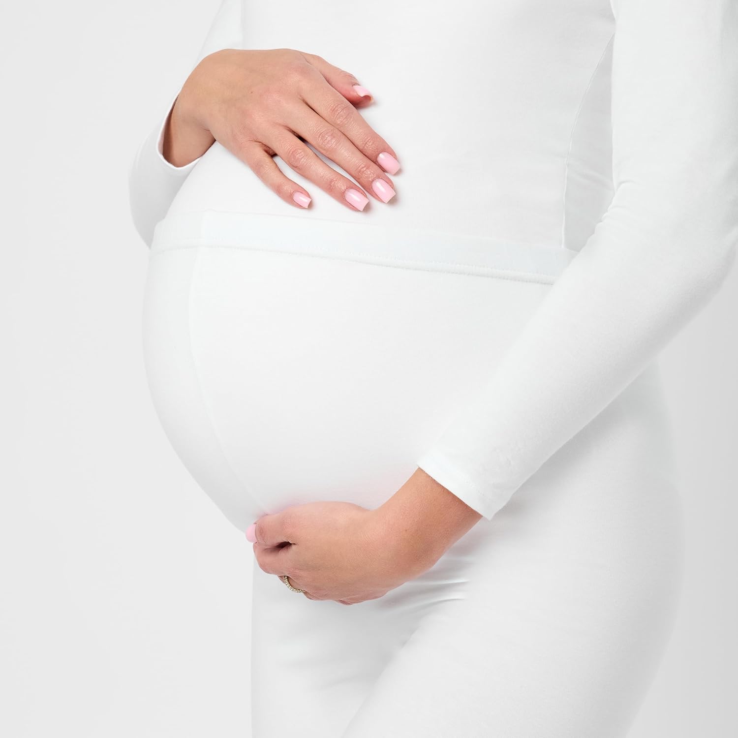 Thumbnail 3 de Be Mammy Damen Kurze Umstandsleggings – Bequeme Baumwoll-Schwangerschaftsleggings BE20-228