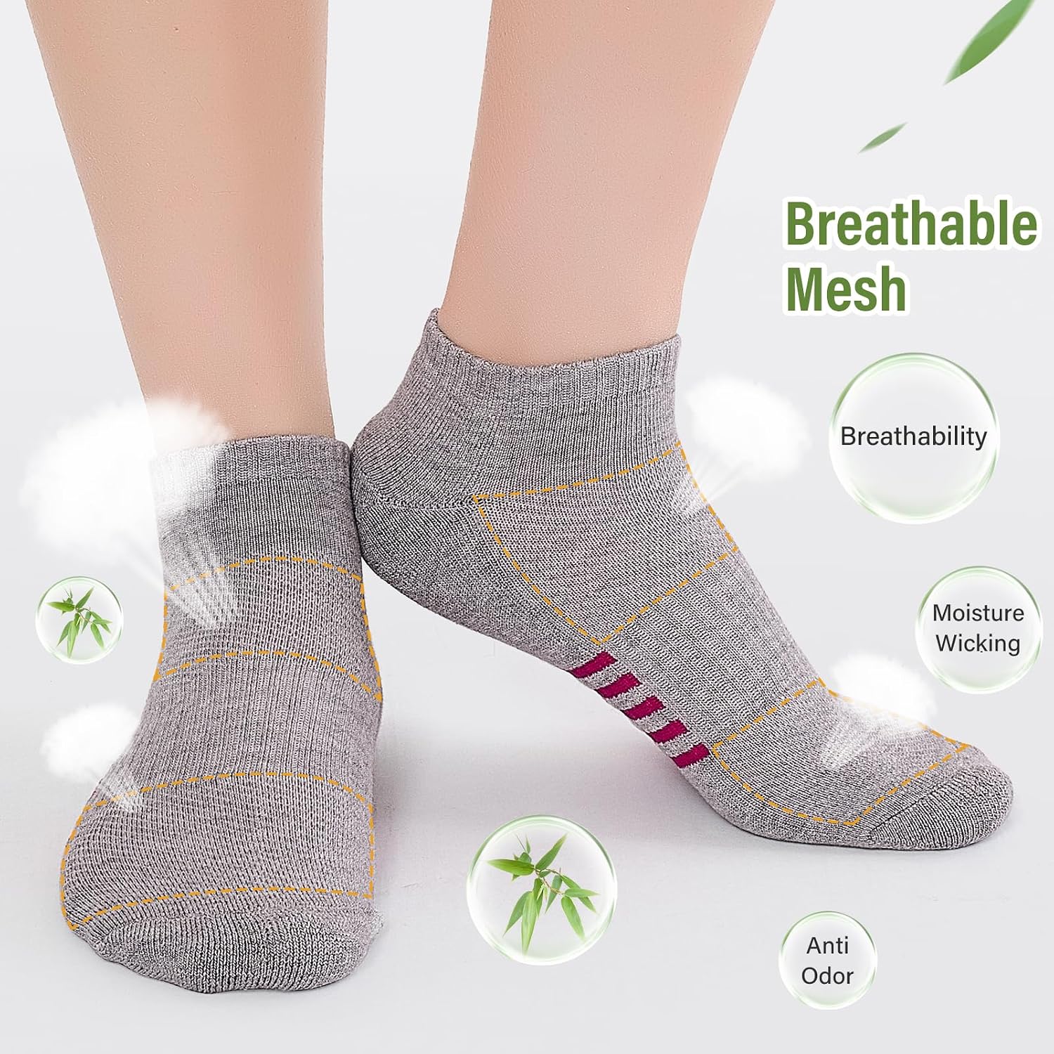 Thumbnail 4 de Bamboo trainer socks 6 pairs for women