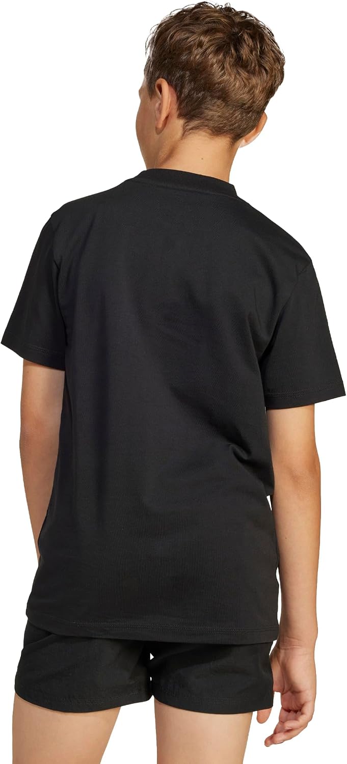 Detalle de adidas Unisex niños Essentials Shirt, Black/White, 15-16 Years