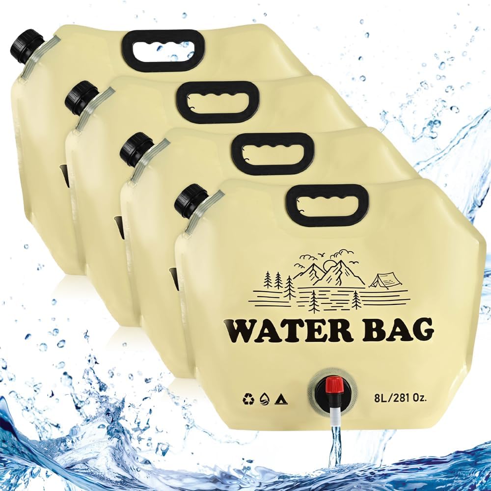 Detalle de mizikuu opvouwbare watercontainers, set van 4, 8 liter, BPA-vrij
