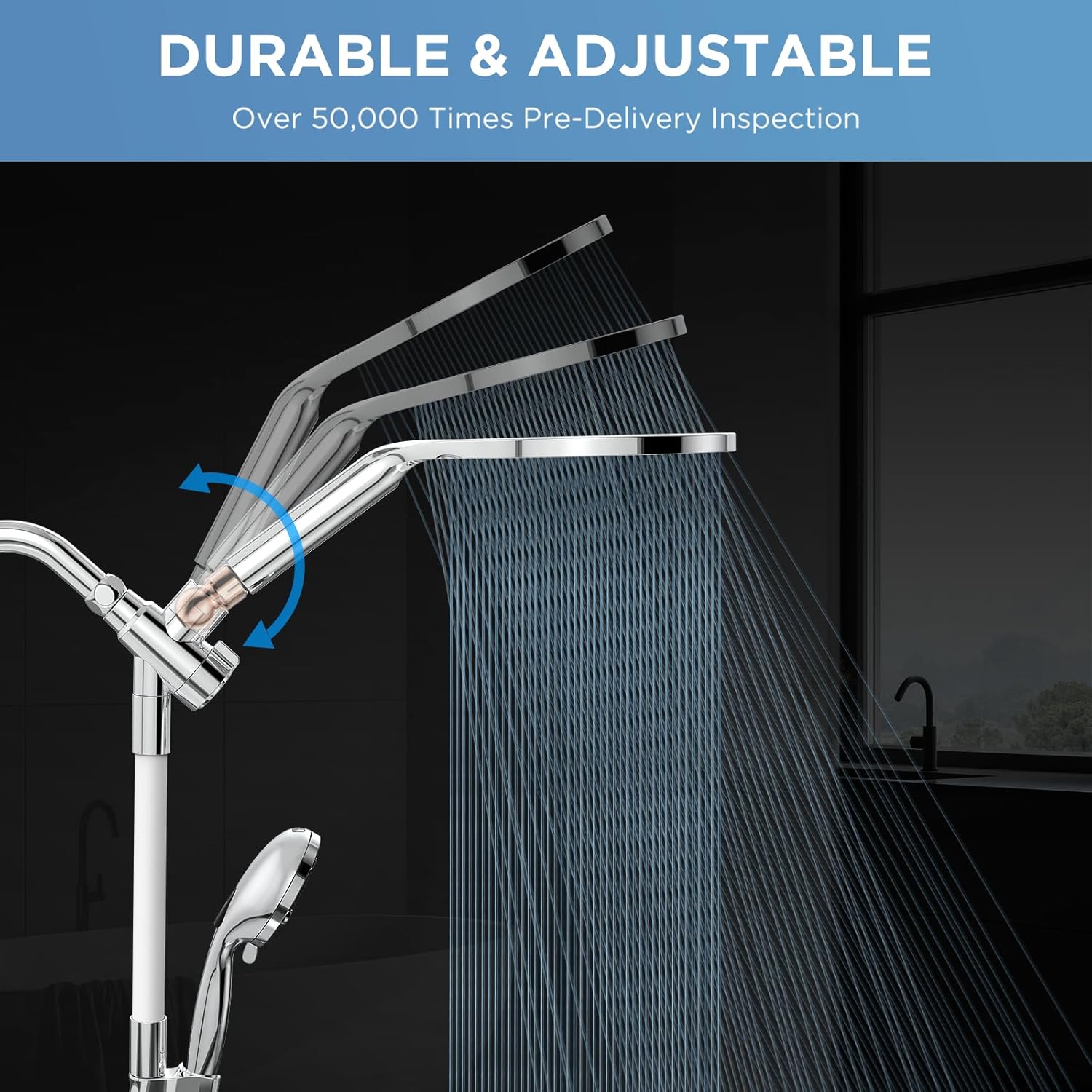 Detalle 2 de MakeFit Dual Handheld Shower Head Combo ⌚💧