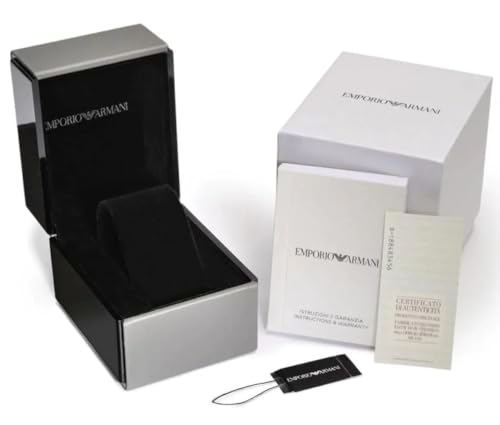 Detalle de Reloj Emporio Armani Watch For Men Quartz Cronógrafo de 43 mm con correa de acero