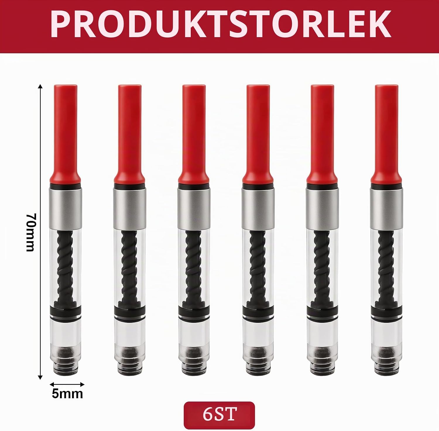 Thumbnail 1 de HX-pyahgtv bläckomvandlare för LAMY Z28, röd, 3,2 mm, 6-pack