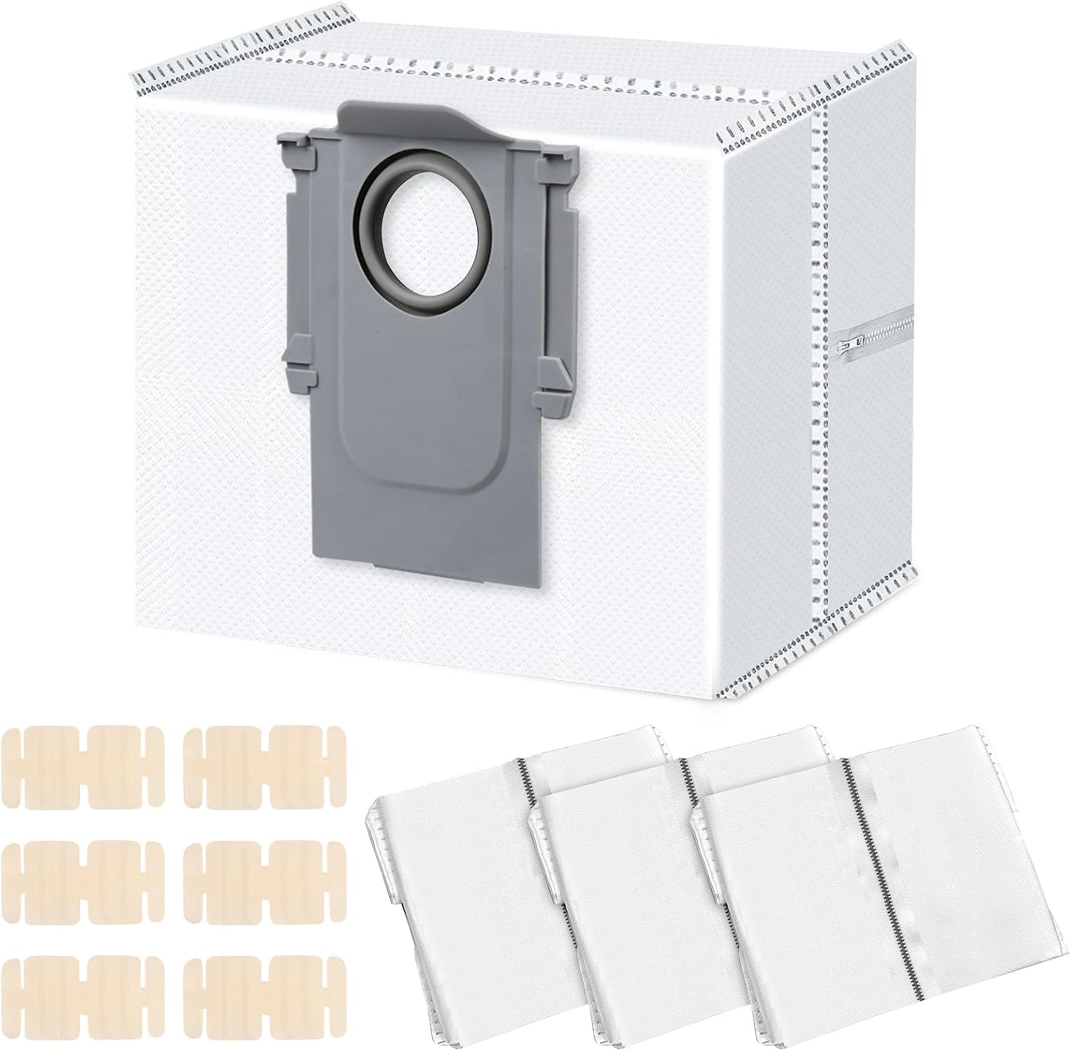 Detalle de Fenkabs Q、S herbruikbare stofzuigerzakken, 3,4 liter, set van 4