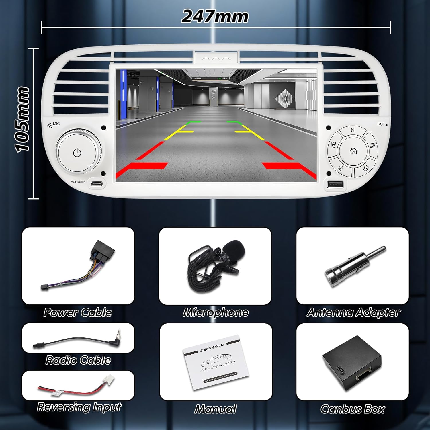 Thumbnail 6 de Autoradio Fiat 500 7 pollici CarPlay