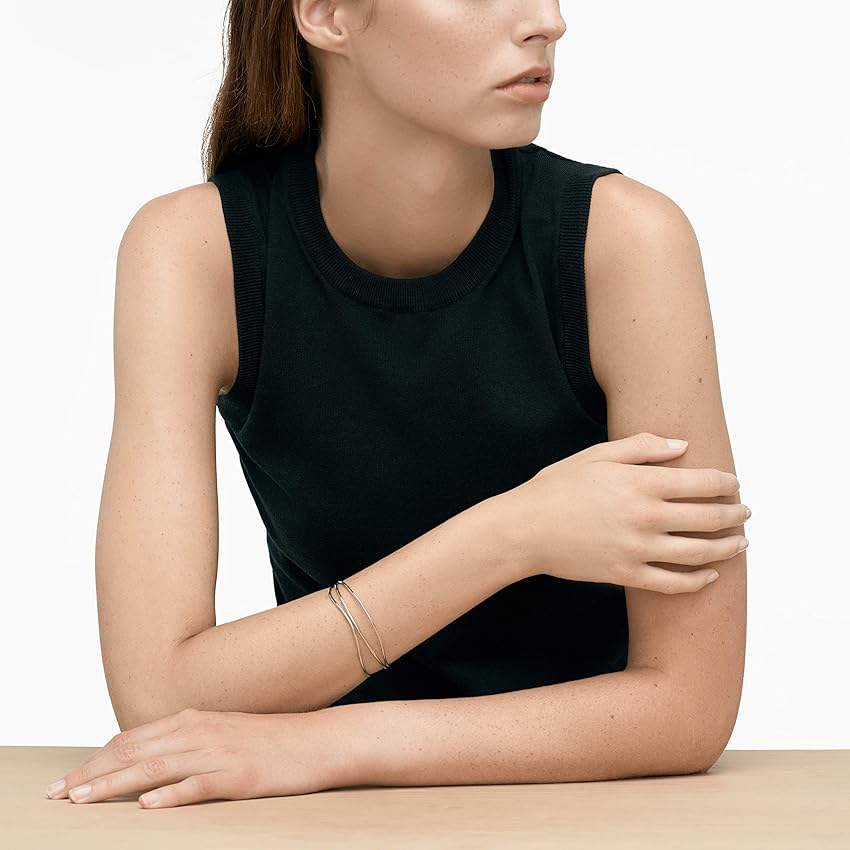 Detalle 2 de Skagen Pulsera brazalete acero inoxidable con piedras semipreciosas