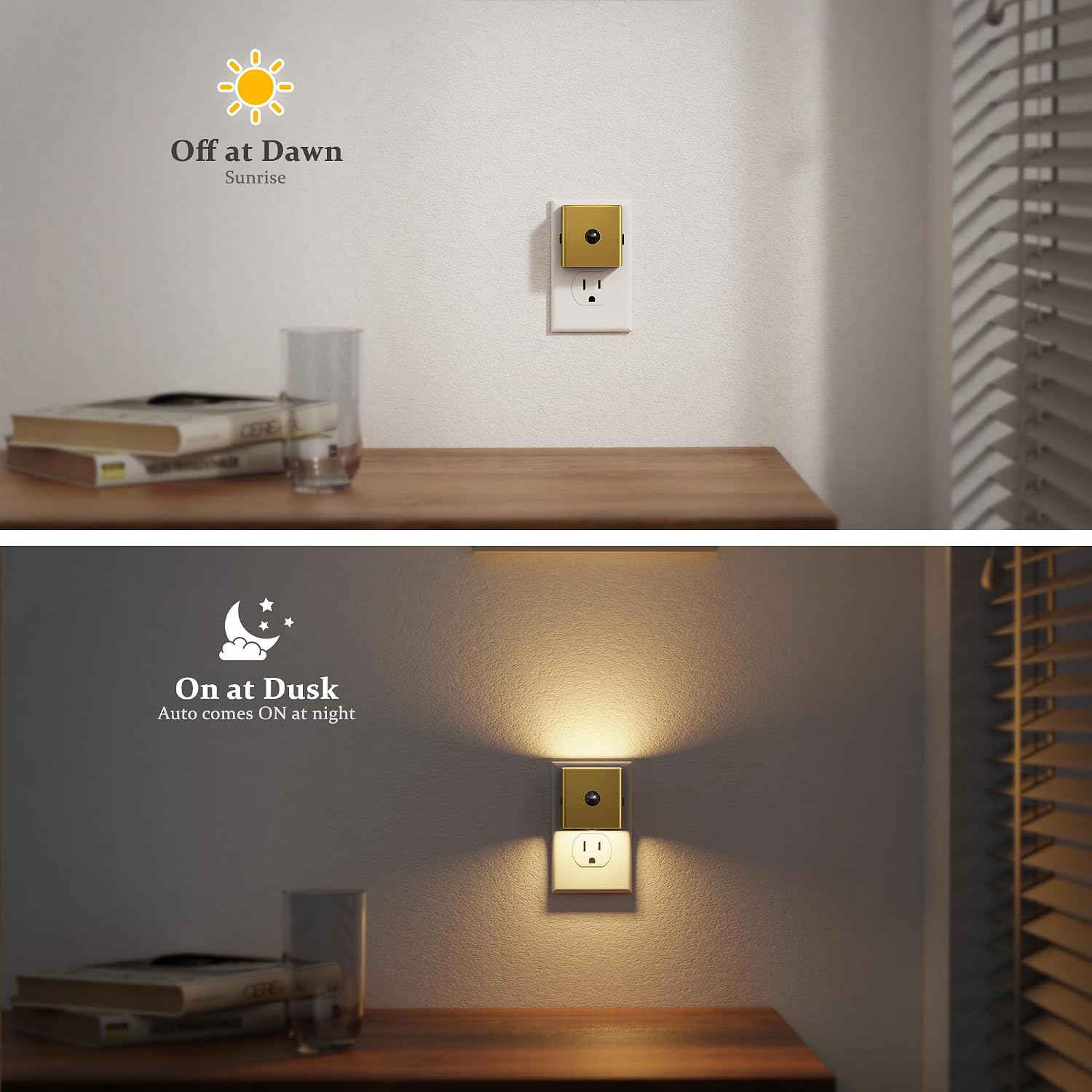 Detalle de JandCase C-GY17602DBA1US-2 Motion Sensor Night Light, 3 Brightness Levels