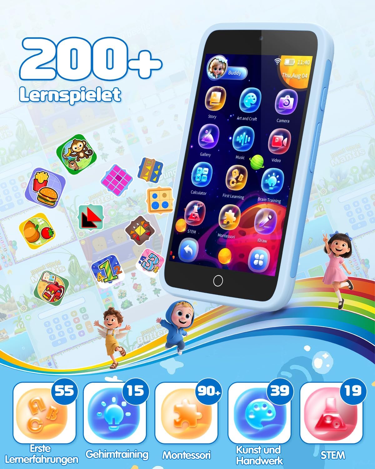 Thumbnail 2 de orantronx Kinderhandy 3,97 Zoll