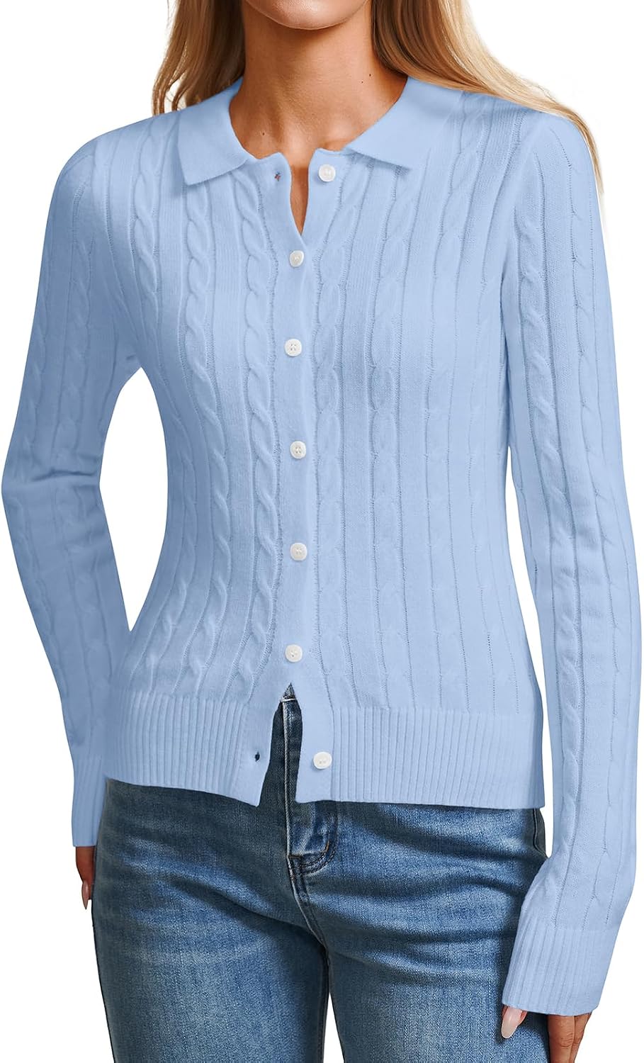 Detalle de YUNDAI Womens Cable Knit Cardigan UK 8–18